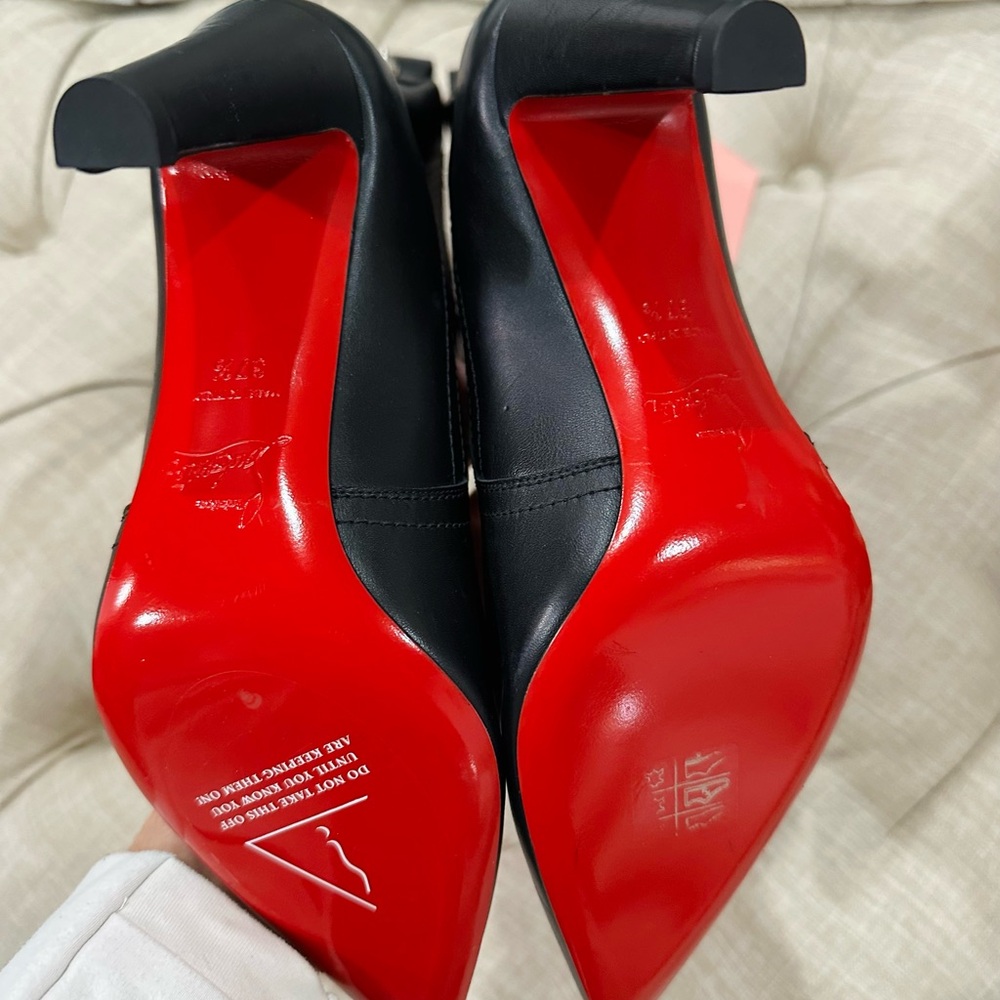 Christian Louboutin 85mm Santigag calf leather chelsea boots size 37.5 - Picture 8 of 11